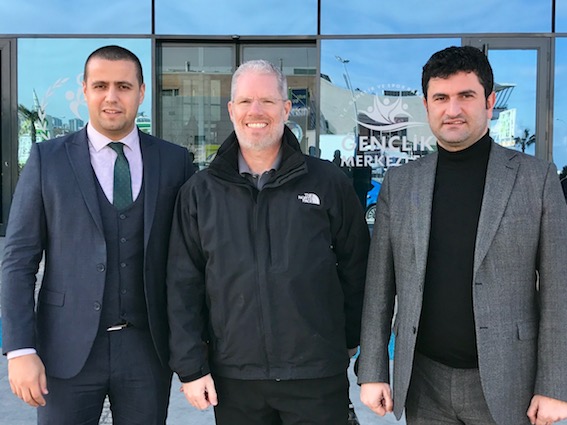 From left to right: Serkan Baltac (Organising Committee General Co-ordinator), Christof Niklaus (DeaflympicsGB Chef de Mission) & Yakup Umit Kihtir (Director of Sign Language & Training Dept)