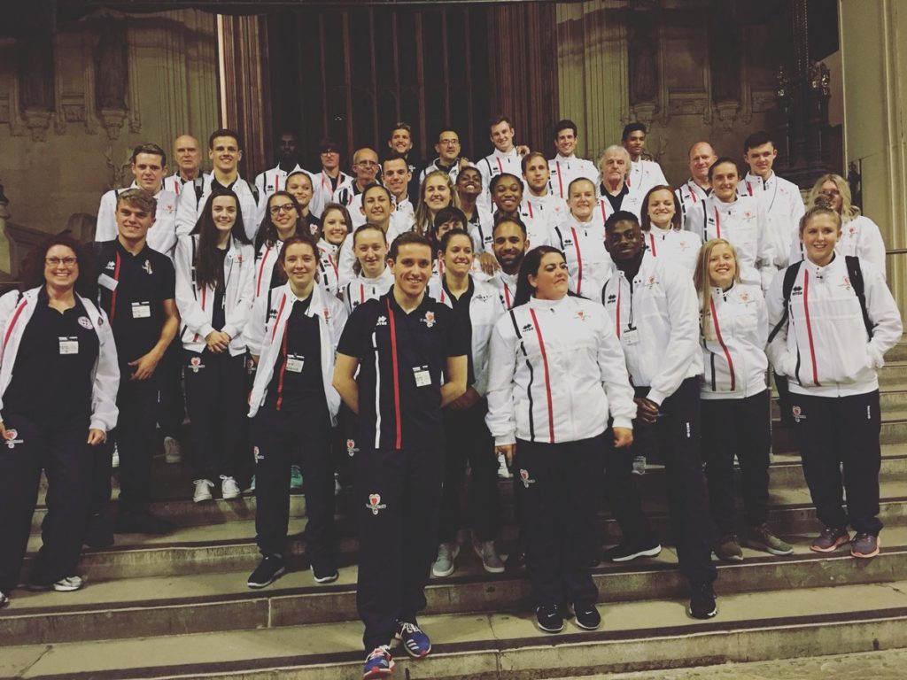 DeaflympicsGB team outside the House of Lords